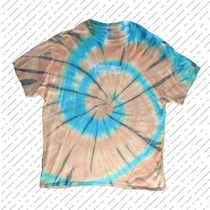 Streetwear Tie-Dyed Orange and Blue